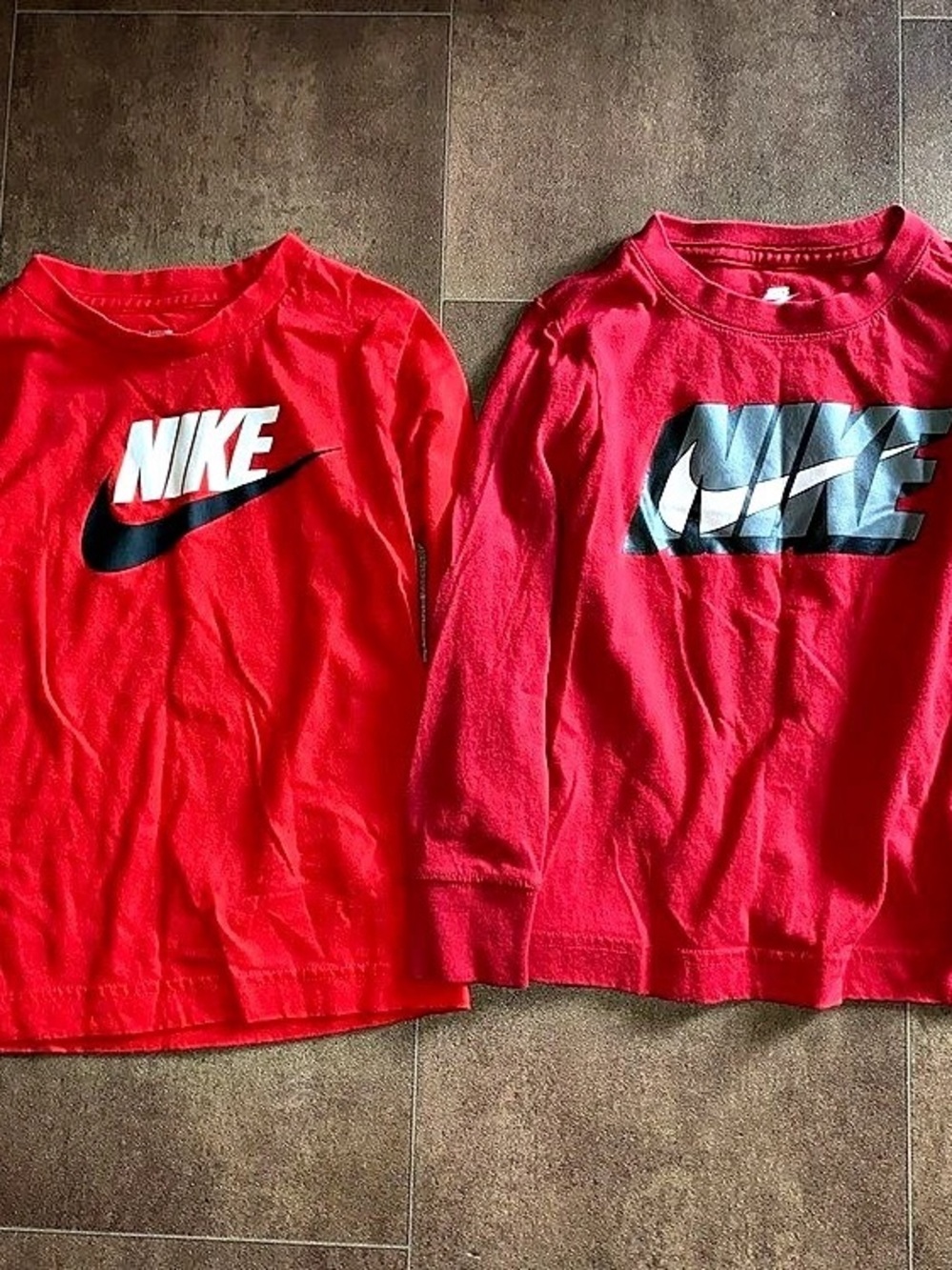 Nike Kids Long-Sleeve Tees in Red